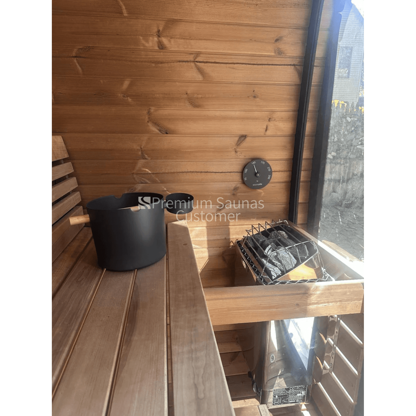 ValiroWood- Model CL4G 3 Person Cube Series Outdoor Sauna Kit-Sauna-valirowood