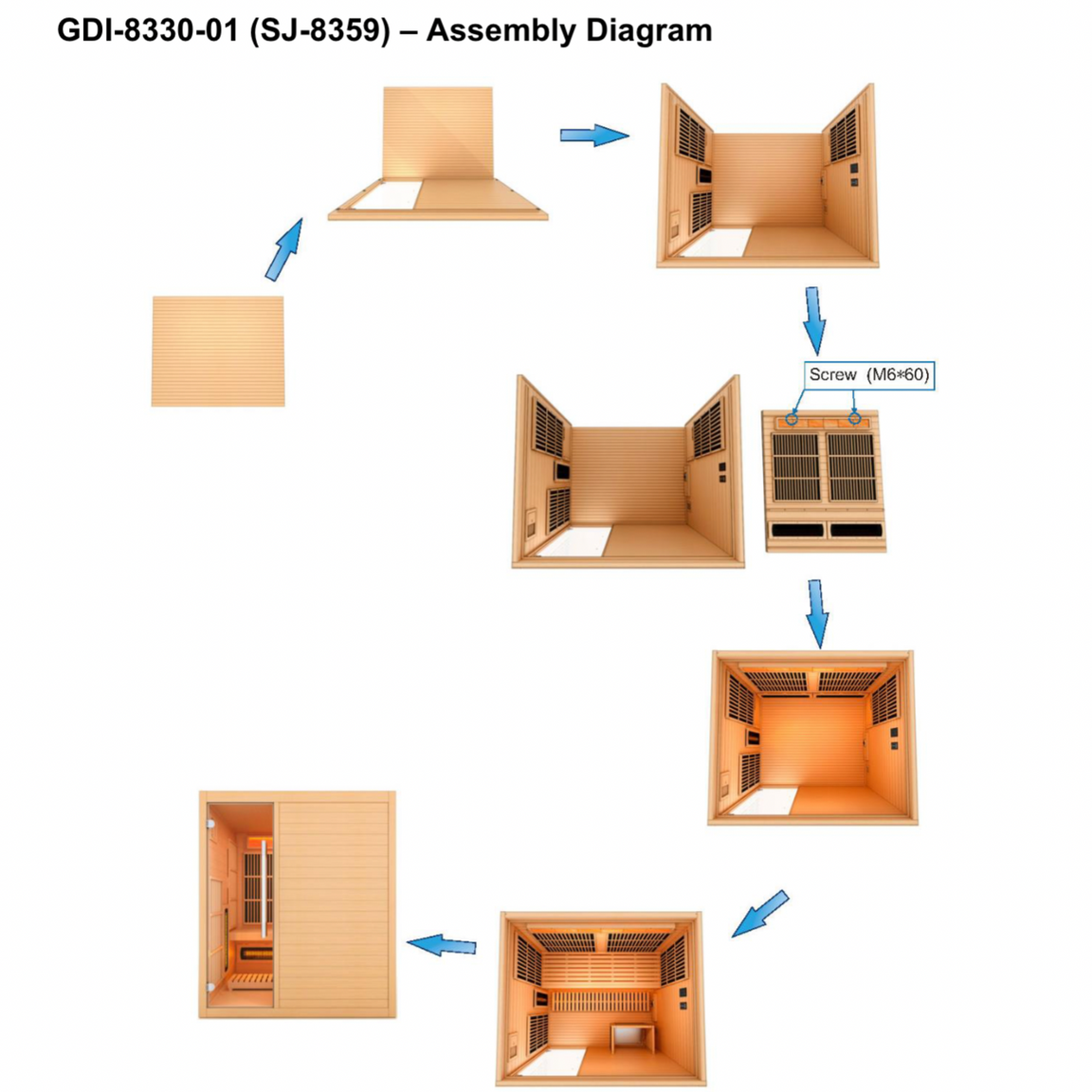ValiroWood- 2025 Soria GDI-8330-01 3 Person Hybrid Indoor Sauna.-Sauna-valiro­wood