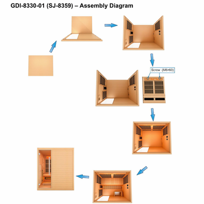 ValiroWood- 2025 Soria GDI-8330-01 3 Person Hybrid Indoor Sauna.-Sauna-valiro­wood