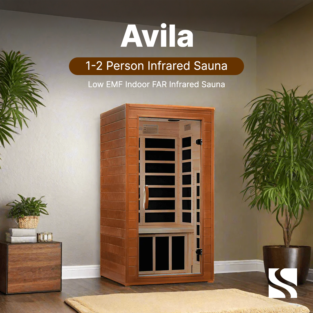 ValiroWood- "Avila" 1-2-person Low EMF FAR Infrared Sauna DYN-6103-01-Sauna-valiro­wood