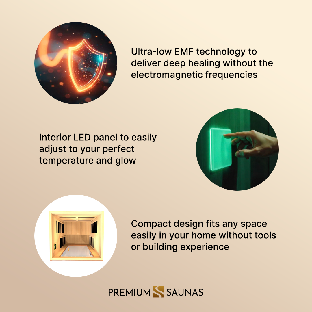 ValiroWood- "Avila" 1-2-person Low EMF FAR Infrared Sauna DYN-6103-01-Sauna-valiro­wood