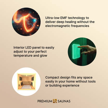 ValiroWood- "Avila" 1-2-person Low EMF FAR Infrared Sauna DYN-6103-01-Sauna-valiro­wood