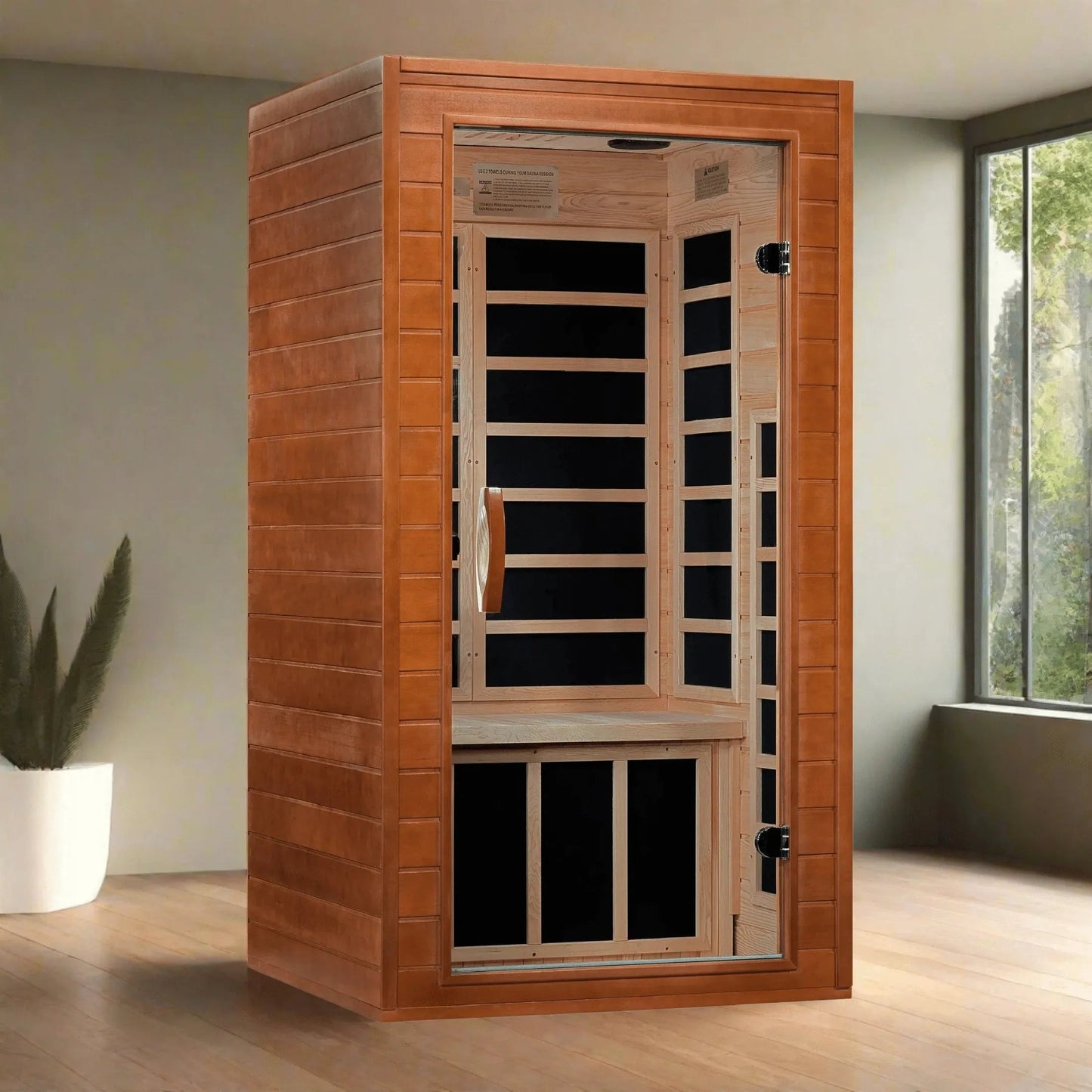 ValiroWood- "Avila" 1-2-person Low EMF FAR Infrared Sauna DYN-6103-01-Sauna-valiro­wood