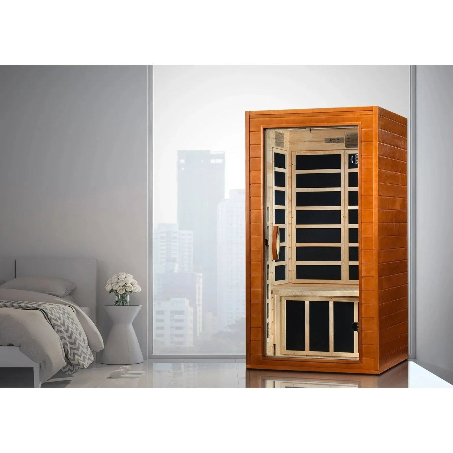 ValiroWood- Avila Elite 1-2-person Ultra Low EMF FAR Infrared Sauna - DYN-6103-01 Elite-Sauna-valiro­wood
