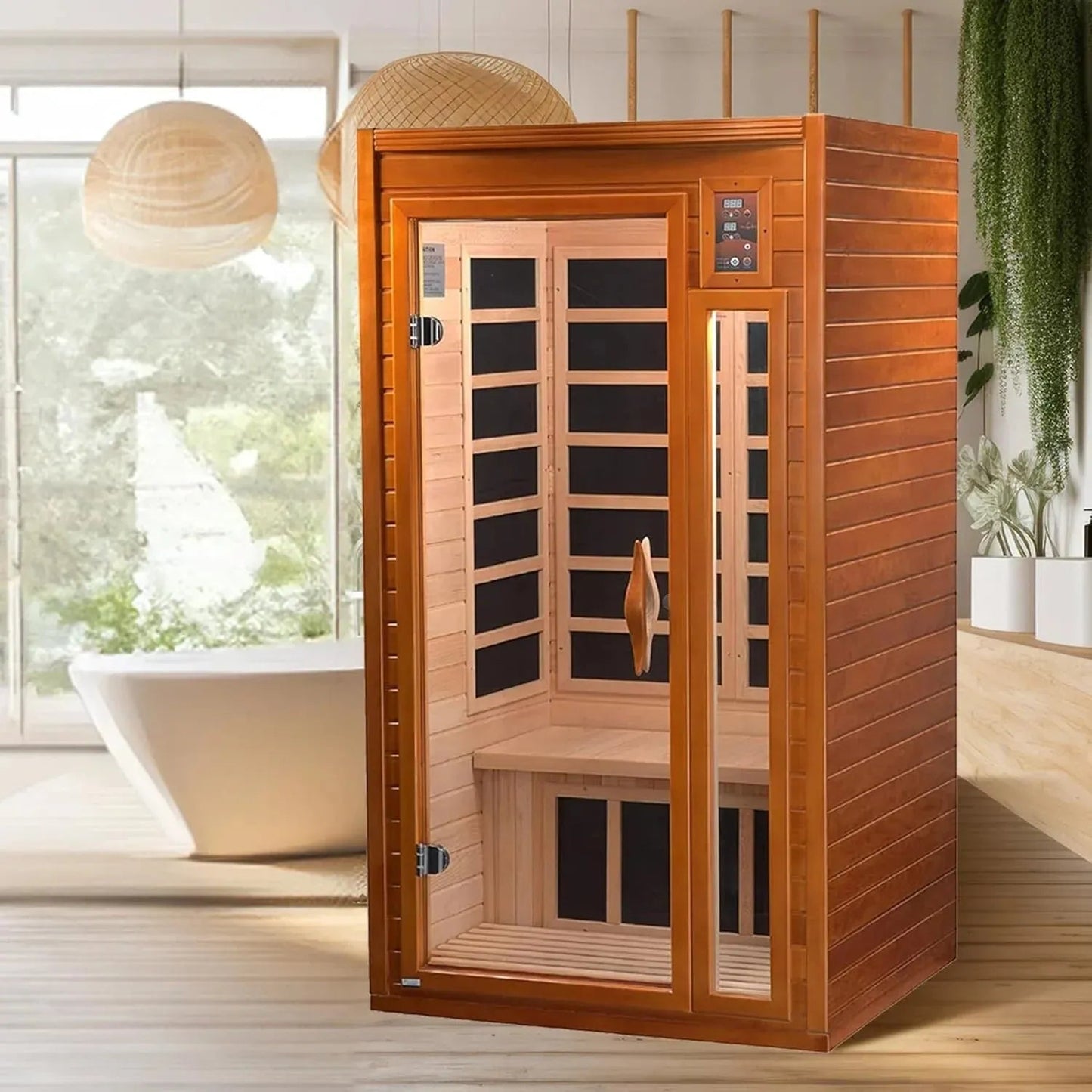 ValiroWood- "Barcelona" 1-2-person Low EMF FAR Infrared Sauna DYN-6106-01-Sauna-valiro­wood