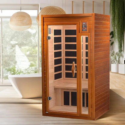 ValiroWood- "Barcelona" 1-2-person Low EMF FAR Infrared Sauna DYN-6106-01-Sauna-valiro­wood