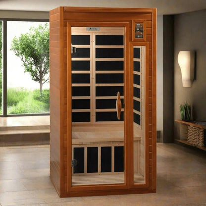 ValiroWood- "Barcelona" 1-2-person Low EMF FAR Infrared Sauna DYN-6106-01-Sauna-valiro­wood