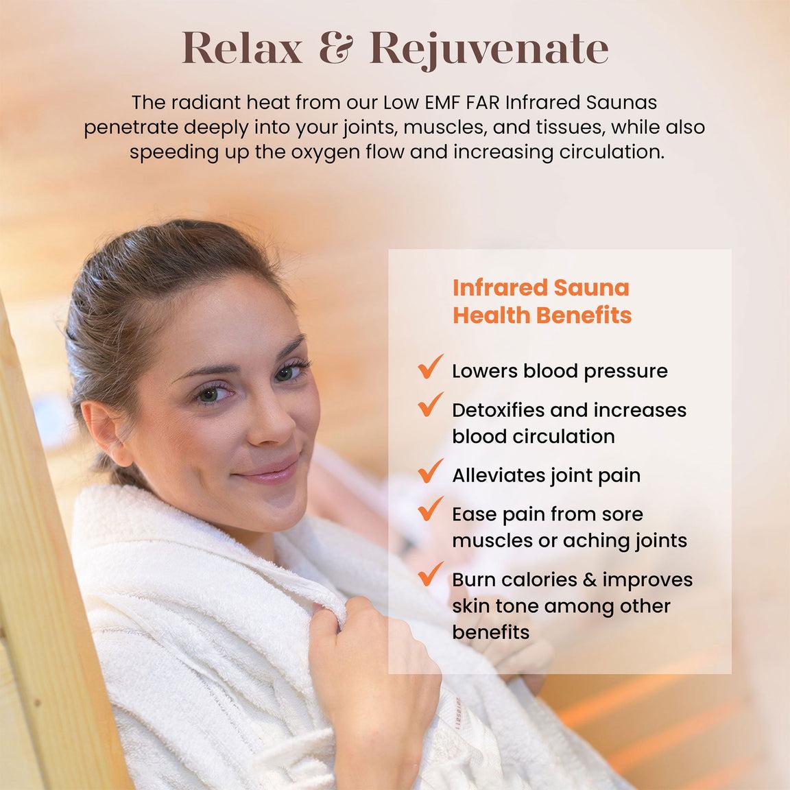 ValiroWood- "Barcelona" 1-2-person Low EMF FAR Infrared Sauna DYN-6106-01-Sauna-valiro­wood