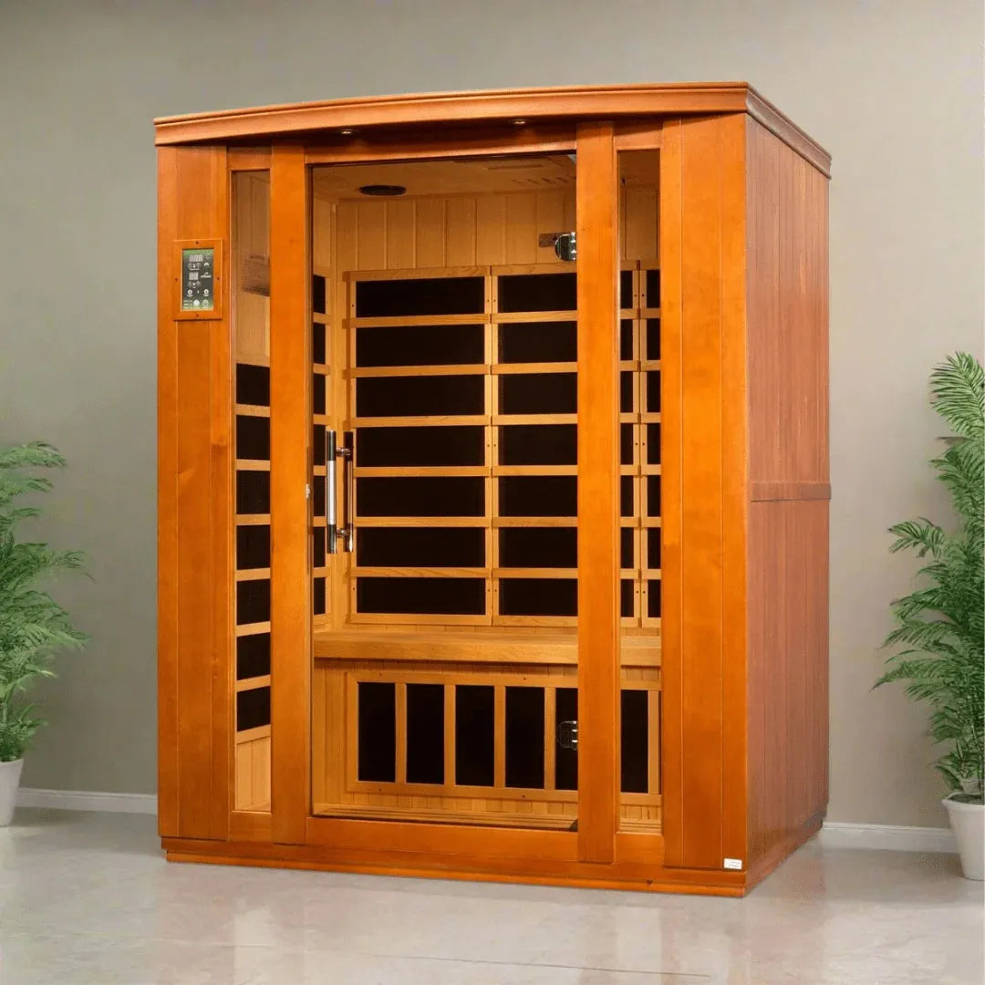 ValiroWood- "Bellagio" 3-person Low EMF FAR Infrared Sauna - DYN-6306-02-Sauna-valiro­wood