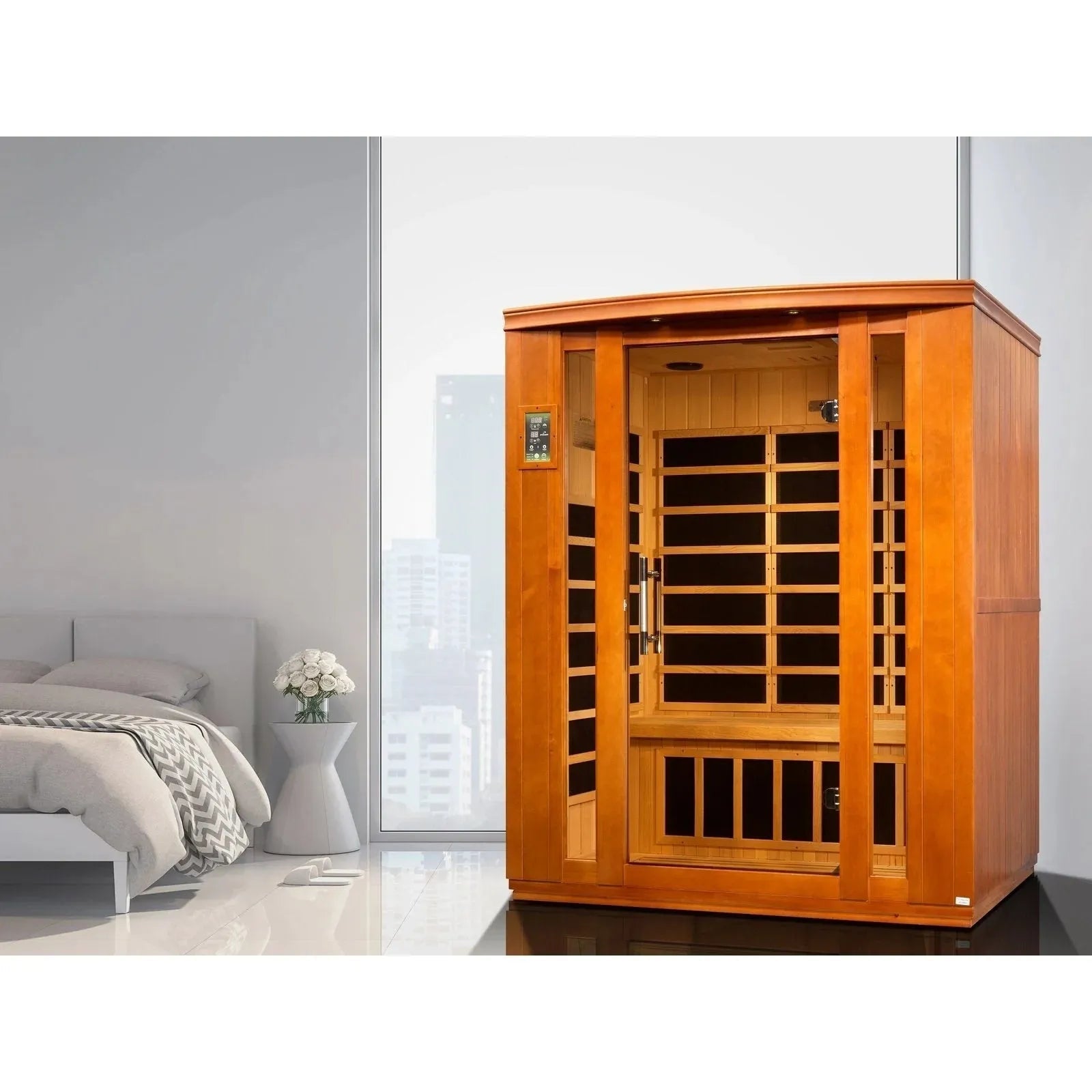 ValiroWood- "Bellagio" 3-person Low EMF FAR Infrared Sauna - DYN-6306-02-Sauna-valiro­wood