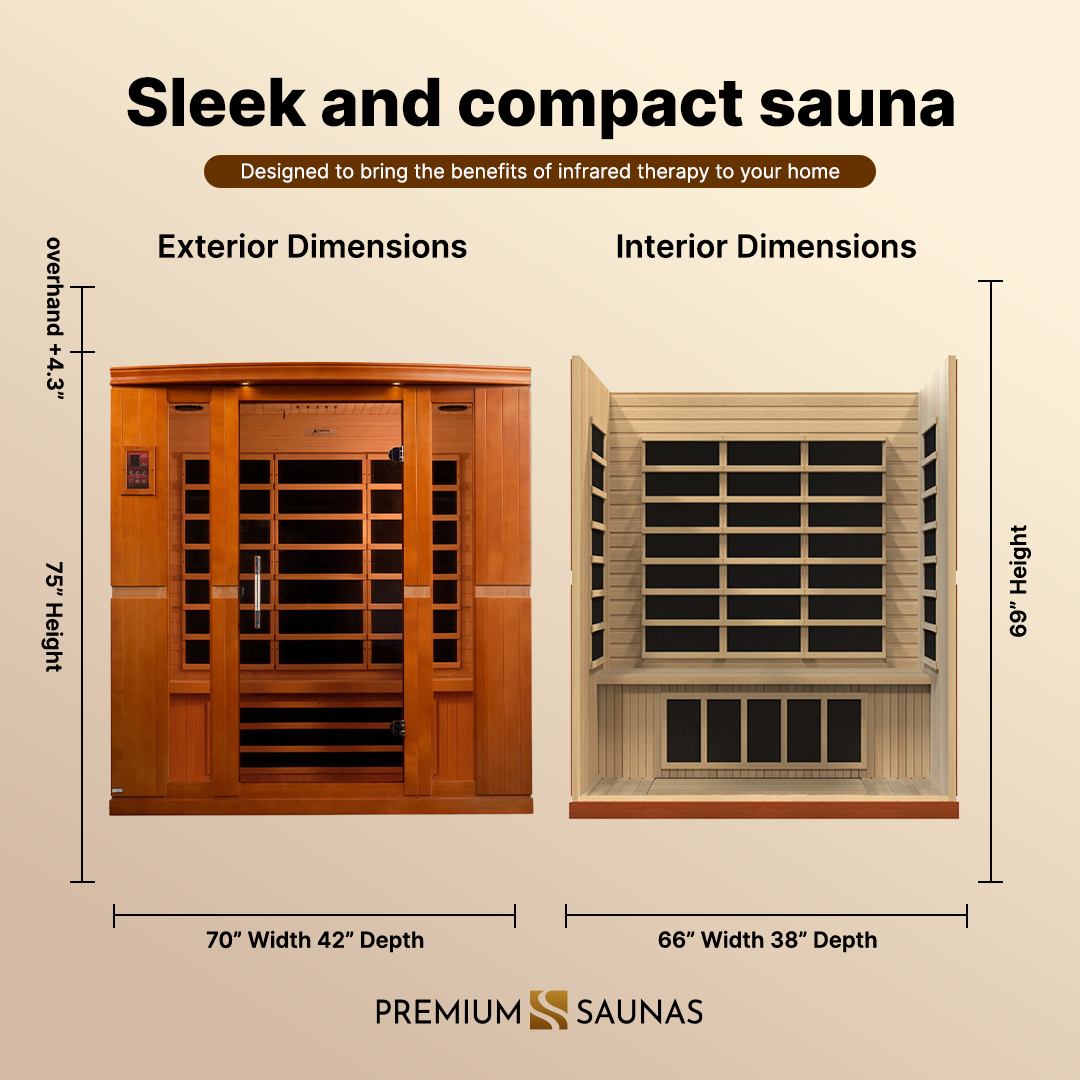 ValiroWood- "Bergamo" 4-person Low EMF FAR Infrared Sauna DYN-6440-01-Sauna-valiro­wood