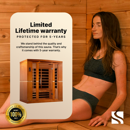 ValiroWood- "Bergamo" 4-person Low EMF FAR Infrared Sauna DYN-6440-01-Sauna-valiro­wood