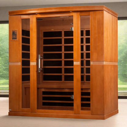 ValiroWood- "Bergamo" 4-person Low EMF FAR Infrared Sauna DYN-6440-01-Sauna-valiro­wood
