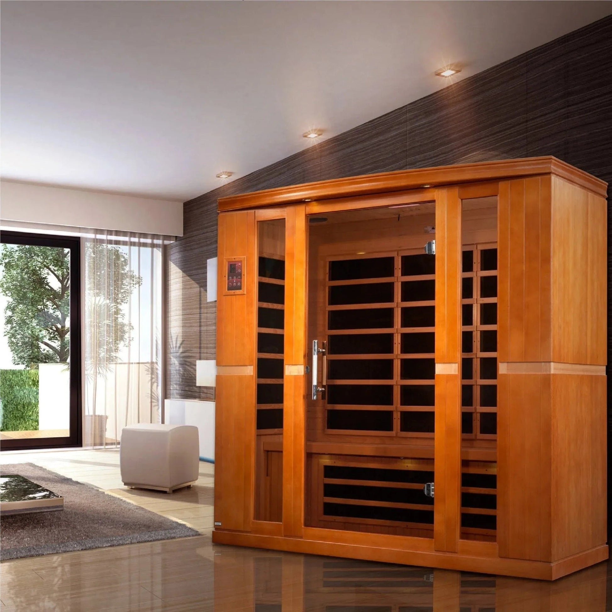 ValiroWood- "Bergamo" 4-person Low EMF FAR Infrared Sauna DYN-6440-01-Sauna-valiro­wood