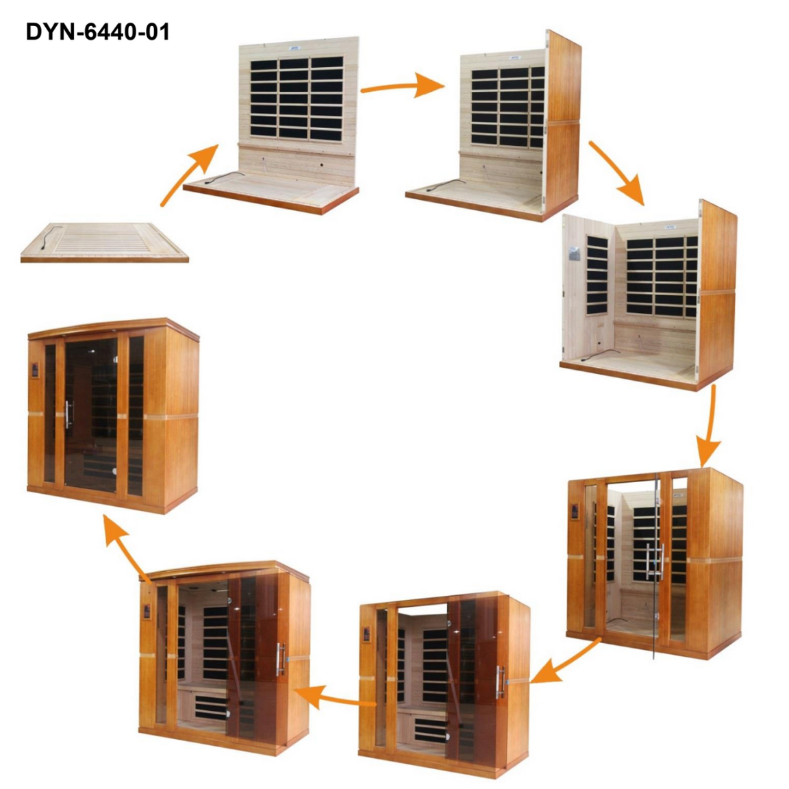 ValiroWood- "Bergamo" 4-person Low EMF FAR Infrared Sauna DYN-6440-01-Sauna-valiro­wood