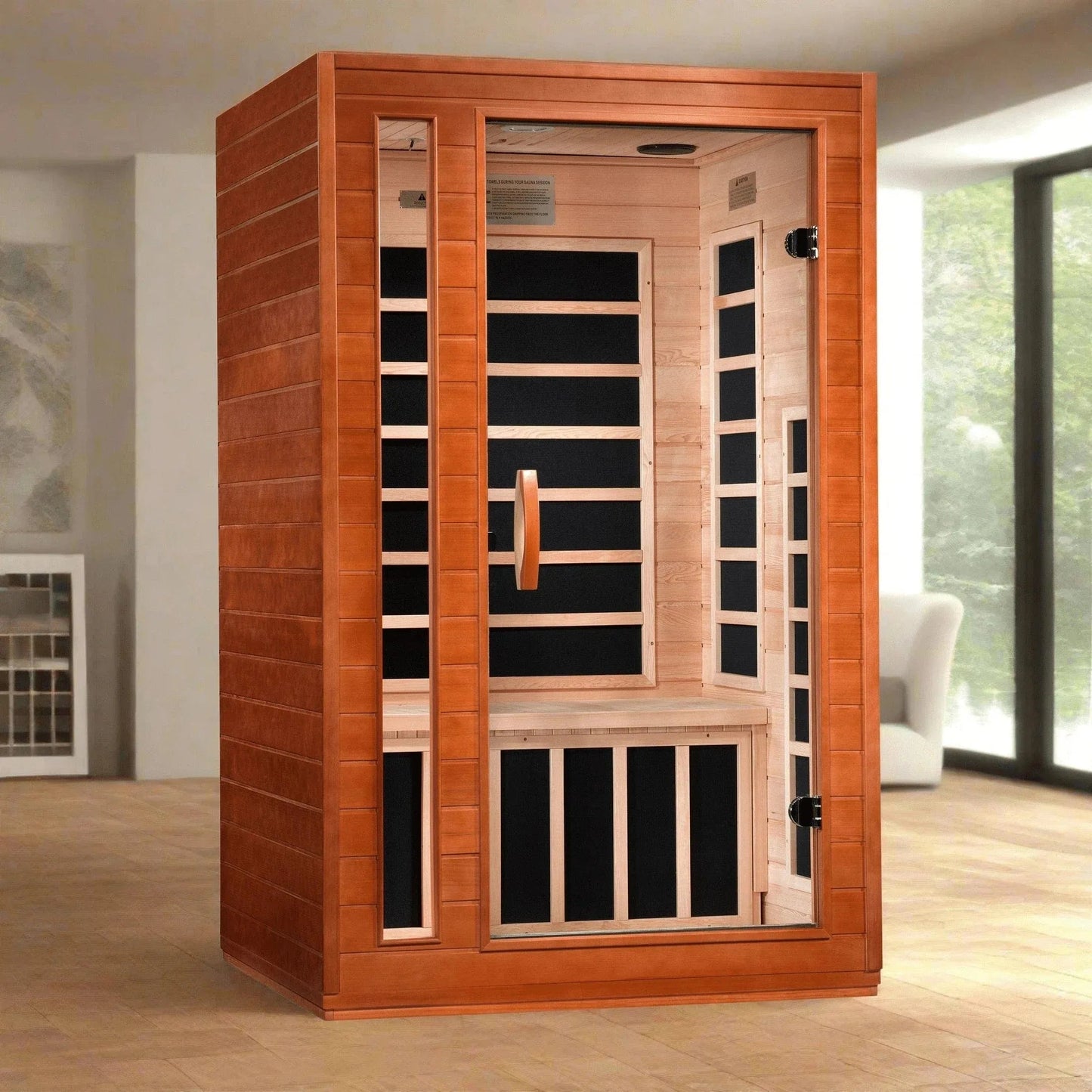 ValiroWood- "Cordoba" 2-person Low EMF FAR Infrared Sauna - DYN-6203-01-Sauna-valiro­wood