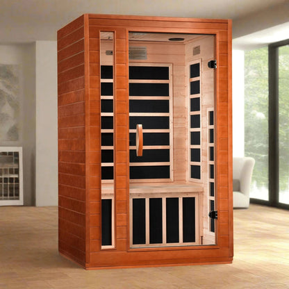 ValiroWood- "Cordoba" 2-person Low EMF FAR Infrared Sauna - DYN-6203-01-Sauna-valiro­wood