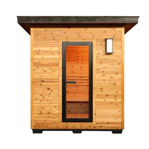 ValiroWood- Denali 4-Person Contemporary Outdoor Sauna with 6kW Heater-Sauna-valiro­wood