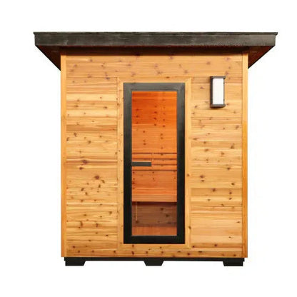 ValiroWood- Denali 4-Person Contemporary Outdoor Sauna with 6kW Heater-Sauna-valiro­wood