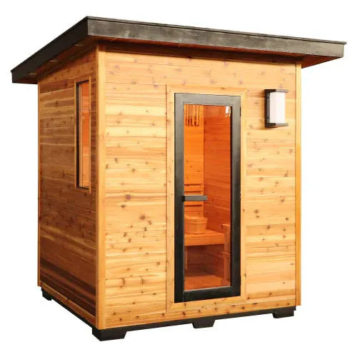 ValiroWood- Denali 4-Person Contemporary Outdoor Sauna with 6kW Heater-Sauna-valiro­wood
