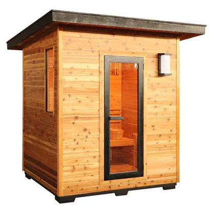 ValiroWood- Denali 4-Person Contemporary Outdoor Sauna with 6kW Heater-Sauna-valiro­wood