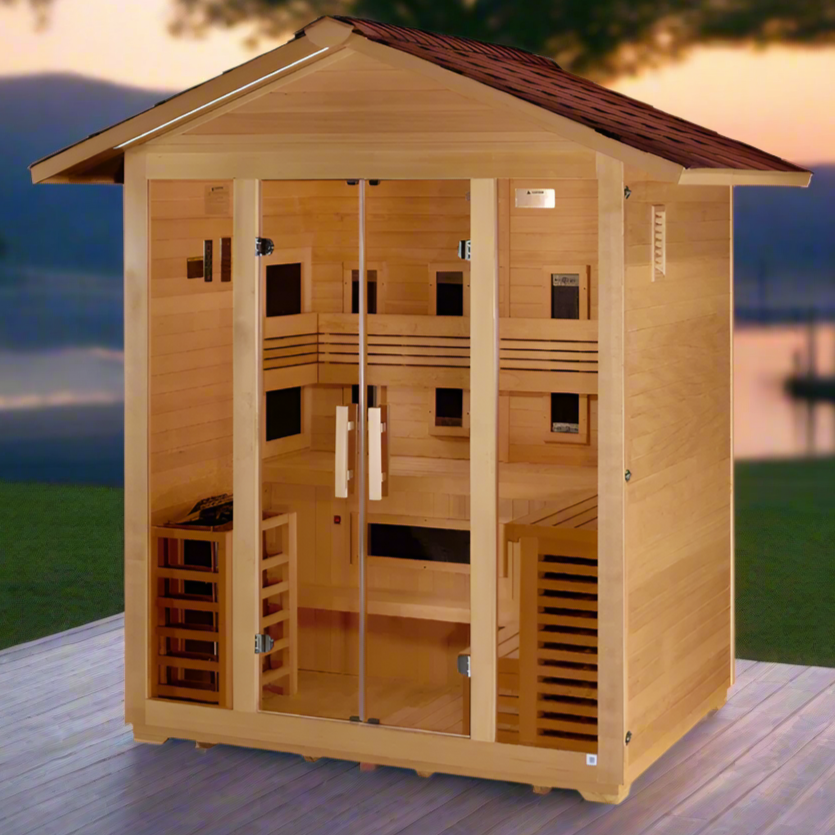 ValiroWood- "Gargellen" 5 Person Hybrid Outdoor Sauna GDI-8125-01-Sauna-valiro­wood