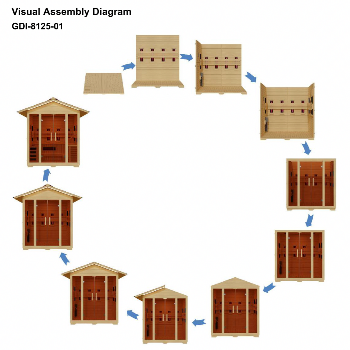ValiroWood- "Gargellen" 5 Person Hybrid Outdoor Sauna GDI-8125-01-Sauna-valiro­wood