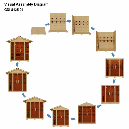 ValiroWood- "Gargellen" 5 Person Hybrid Outdoor Sauna GDI-8125-01-Sauna-valiro­wood
