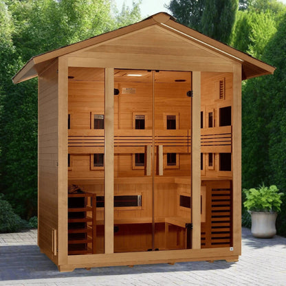 ValiroWood- "Gargellen" 5 Person Hybrid Outdoor Sauna GDI-8125-01-Sauna-valiro­wood