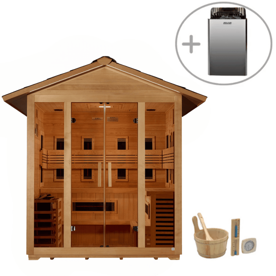 ValiroWood- "Gargellen" 5 Person Hybrid Outdoor Sauna GDI-8125-01-Sauna-valiro­wood