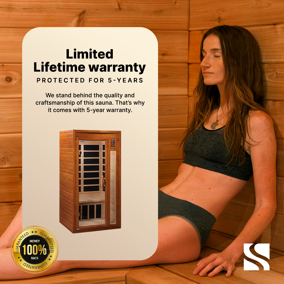 ValiroWood- "Gracia" 1-2-person Low EMF FAR Infrared Sauna DYN-6119-01-Sauna-valiro­wood