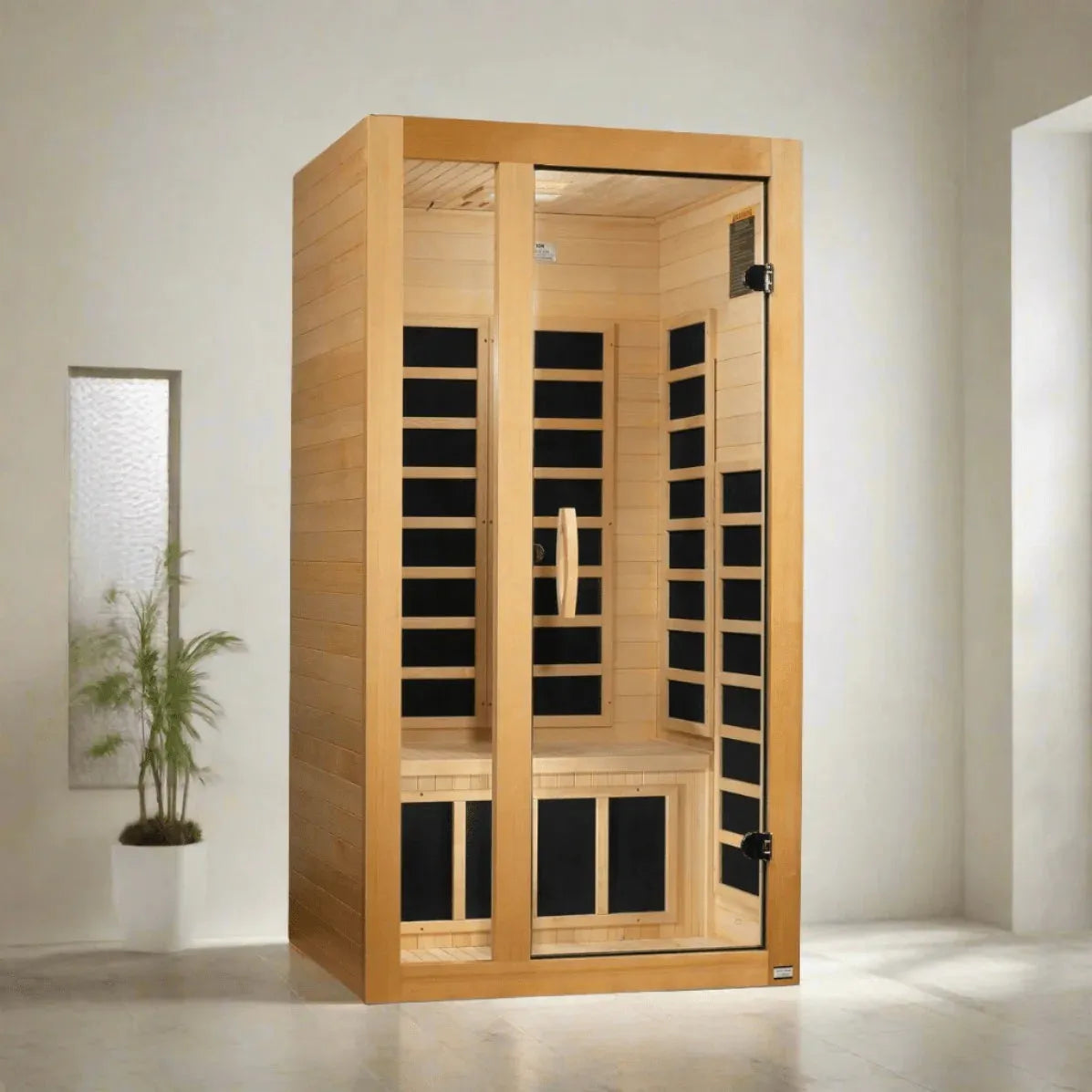 ValiroWood- "Gracia" 1-2-person Low EMF FAR Infrared Sauna DYN-6119-01-Sauna-valiro­wood