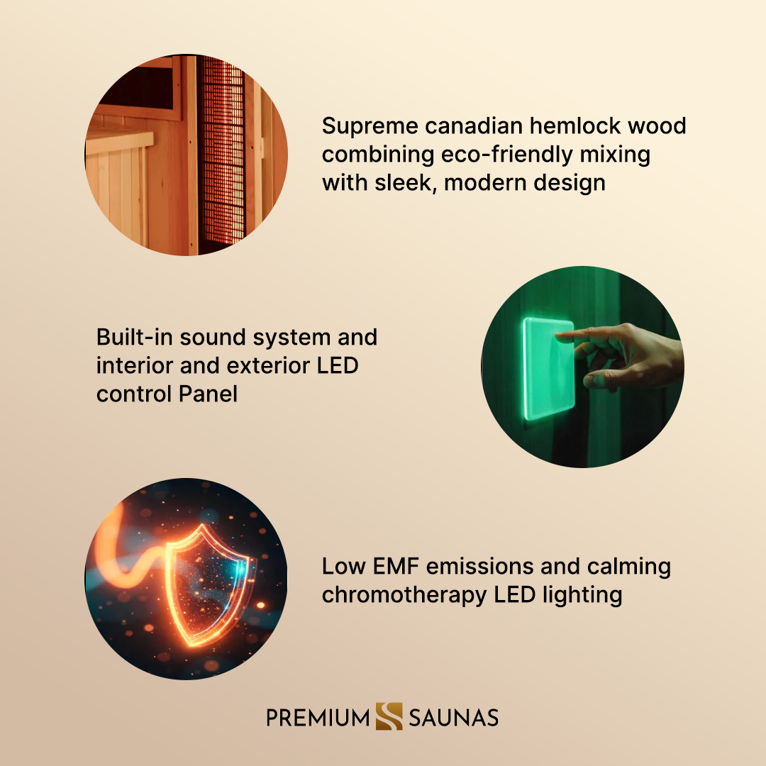 ValiroWood- "Gracia" 1-2-person Low EMF FAR Infrared Sauna DYN-6119-01-Sauna-valiro­wood