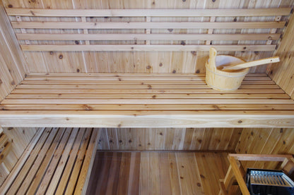 ValiroWood- Hampton 3 Person Indoor Traditional Sauna w/ Double Bench-Sauna-valiro­wood