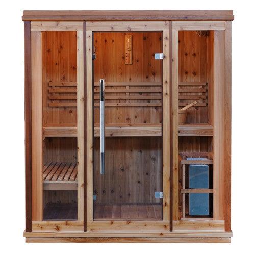 ValiroWood- Hampton 3 Person Indoor Traditional Sauna w/ Double Bench-Sauna-valiro­wood