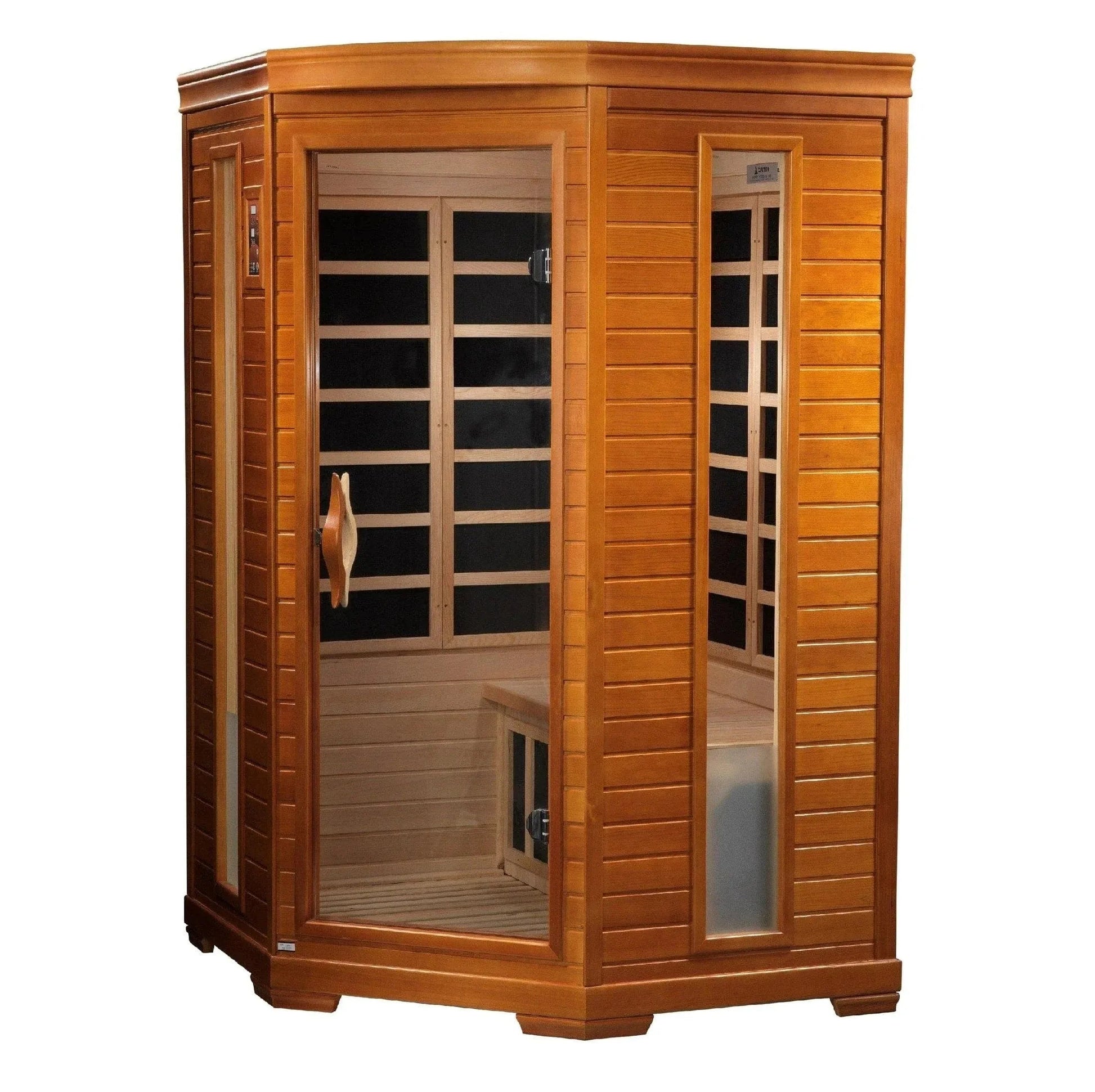 ValiroWood- "Heming" 2-person Corner Low EMF FAR Infrared Sauna - DYN-6225-02-Sauna-valiro­wood