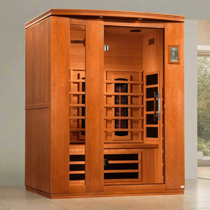 ValiroWood- "Lugano" 3-Person Full Spectrum Near Zero EMF FAR Infrared Sauna DYN-6336-03 FS-Sauna-valiro­wood