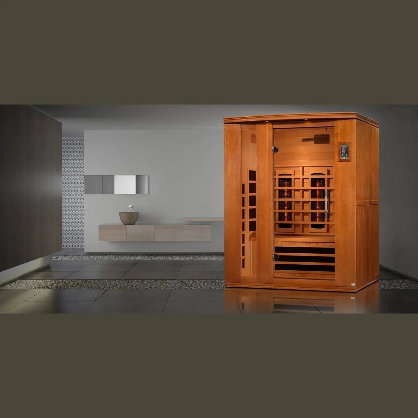 ValiroWood- "Lugano" 3-Person Full Spectrum Near Zero EMF FAR Infrared Sauna DYN-6336-03 FS-Sauna-valiro­wood