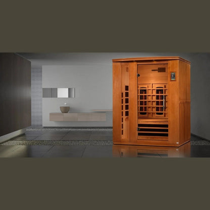 ValiroWood- "Lugano" 3-Person Full Spectrum Near Zero EMF FAR Infrared Sauna DYN-6336-03 FS-Sauna-valiro­wood