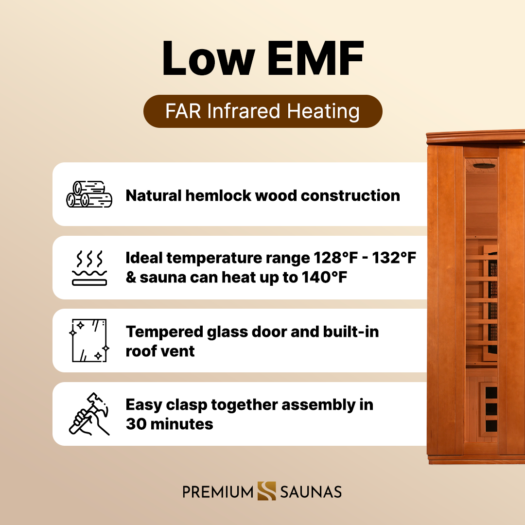 ValiroWood- "Lugano" 3-person Low EMF FAR Infrared Sauna DYN-6336-02-Sauna-valiro­wood