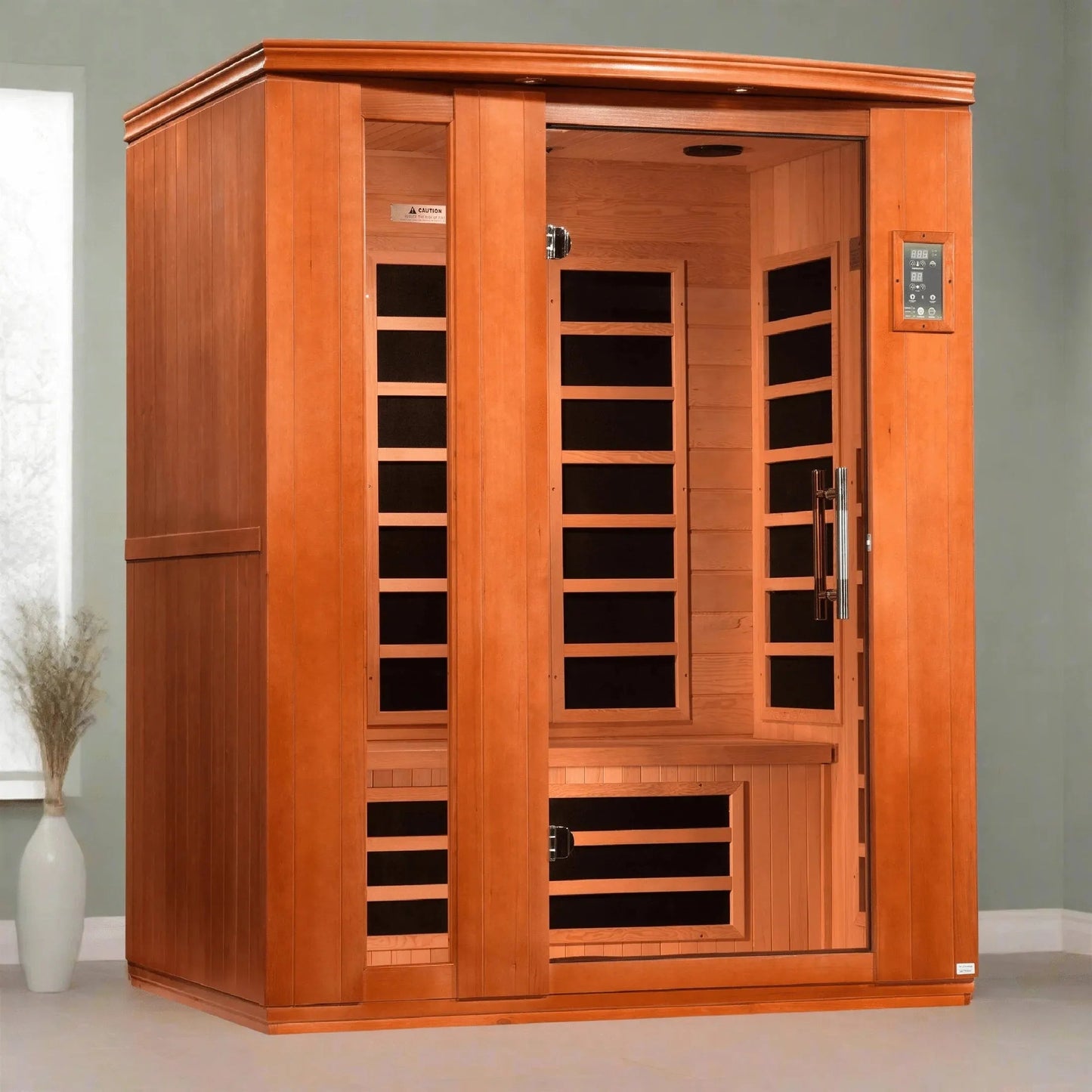 ValiroWood- "Lugano" 3-person Low EMF FAR Infrared Sauna DYN-6336-02-Sauna-valiro­wood