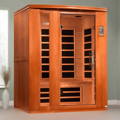 ValiroWood- "Lugano" 3-person Low EMF FAR Infrared Sauna DYN-6336-02-Sauna-valiro­wood