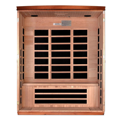 ValiroWood- Lugano 3-person Ultra Low EMF FAR Infrared Sauna - DYN-6336-02 Elite-Sauna-valiro­wood