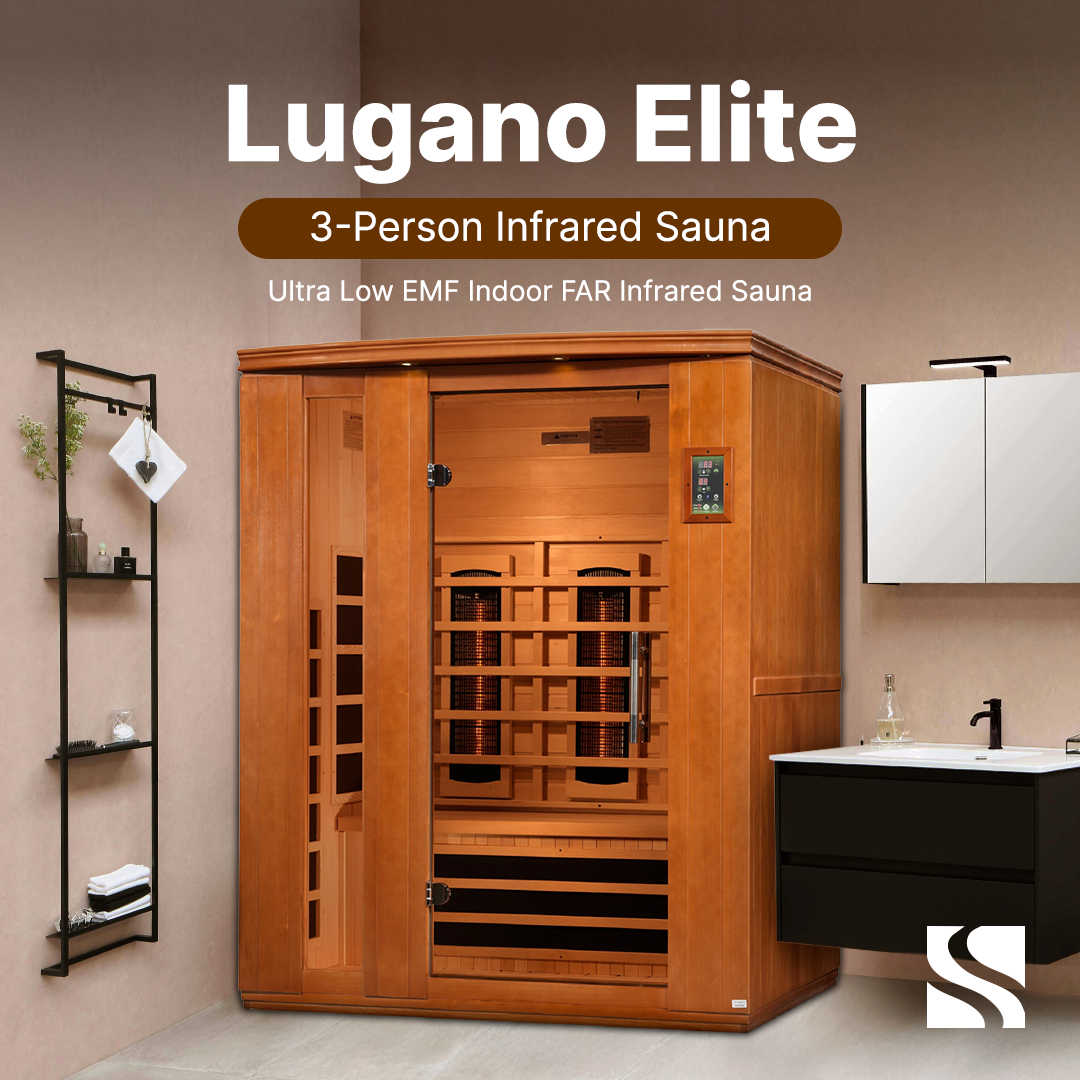 ValiroWood- Lugano 3-person Ultra Low EMF FAR Infrared Sauna - DYN-6336-02 Elite-Sauna-valiro­wood