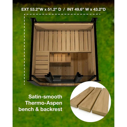 ValiroWood- Model CL3G 1-2 Person Cube Series Outdoor Sauna Kit-Sauna-valiro­wood