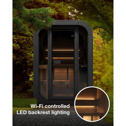 ValiroWood- Model CL3G 1-2 Person Cube Series Outdoor Sauna Kit-Sauna-valiro­wood