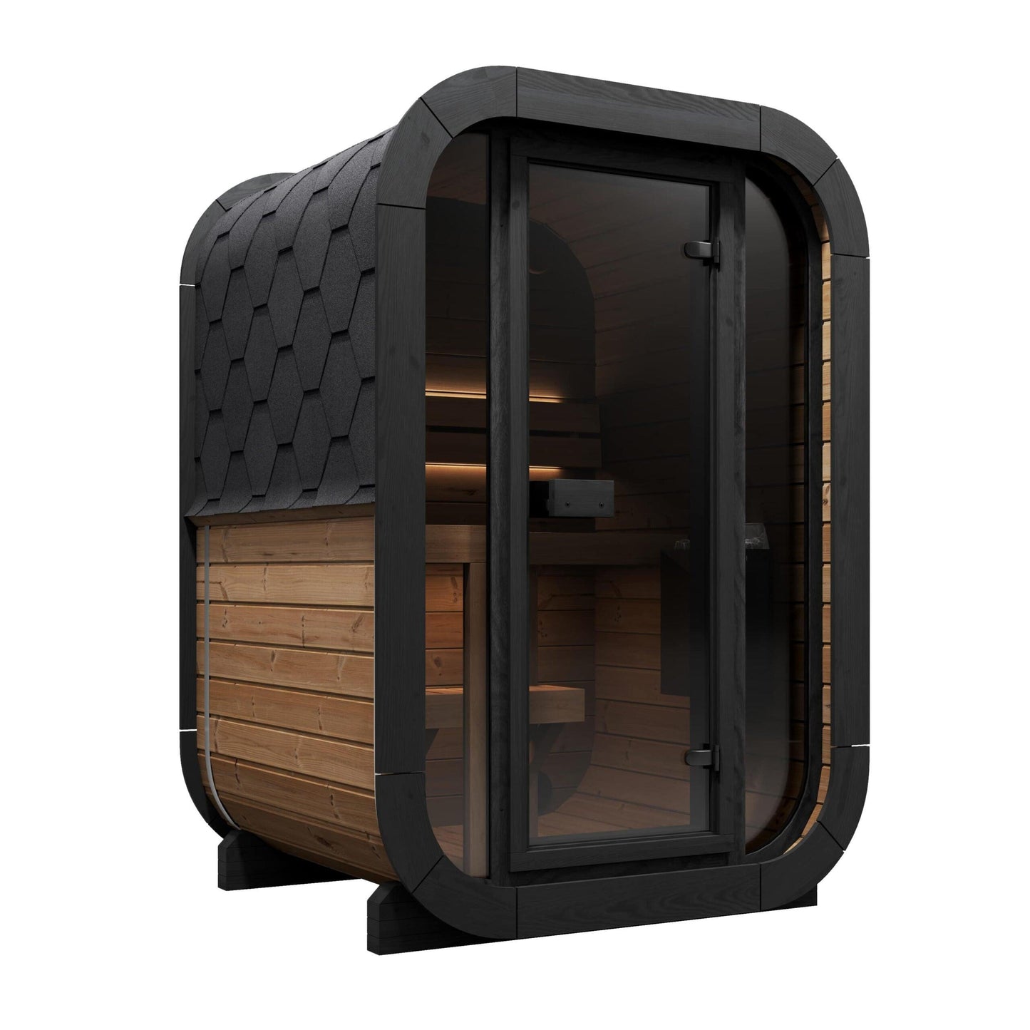 ValiroWood- Model CL3G 1-2 Person Cube Series Outdoor Sauna Kit-Sauna-valiro­wood