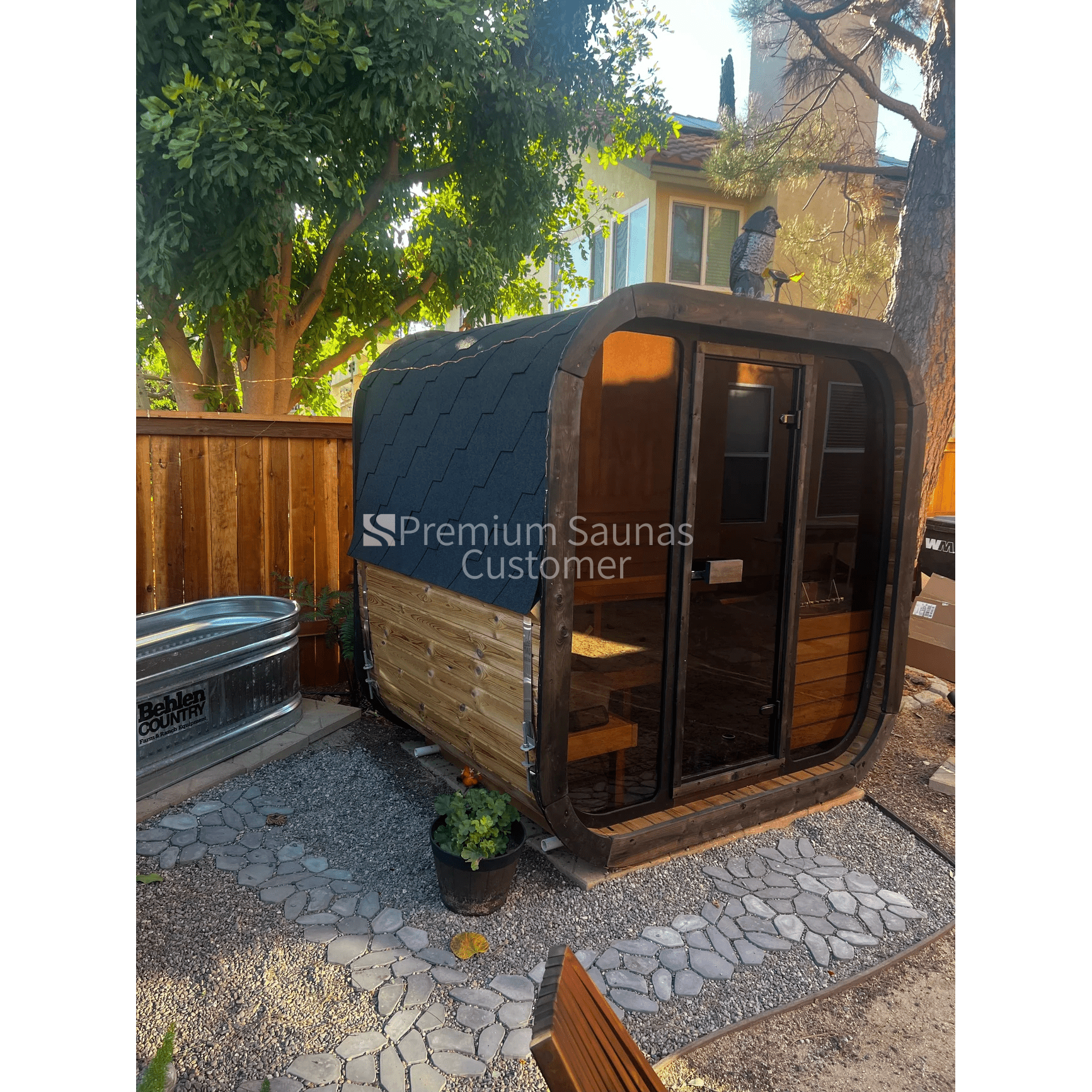 ValiroWood- Model CL4G 3 Person Cube Series Outdoor Sauna Kit-Sauna-valiro­wood
