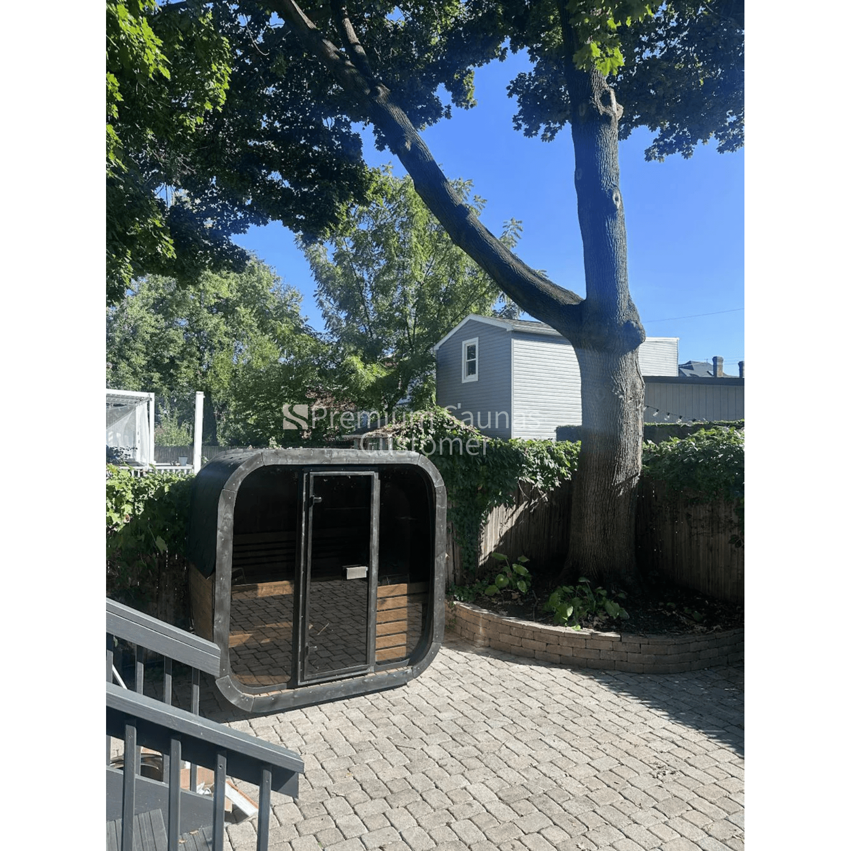 ValiroWood- Model CL4G 3 Person Cube Series Outdoor Sauna Kit-Sauna-valiro­wood