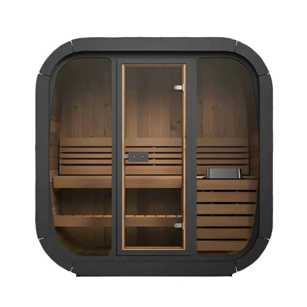 ValiroWood- Model CL4G 3 Person Cube Series Outdoor Sauna Kit-Sauna-valiro­wood